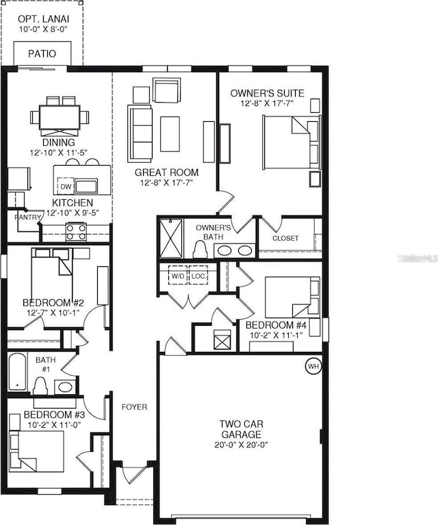 14532 Whitewater Way, Brooksville, FL 34604 - home floor plan