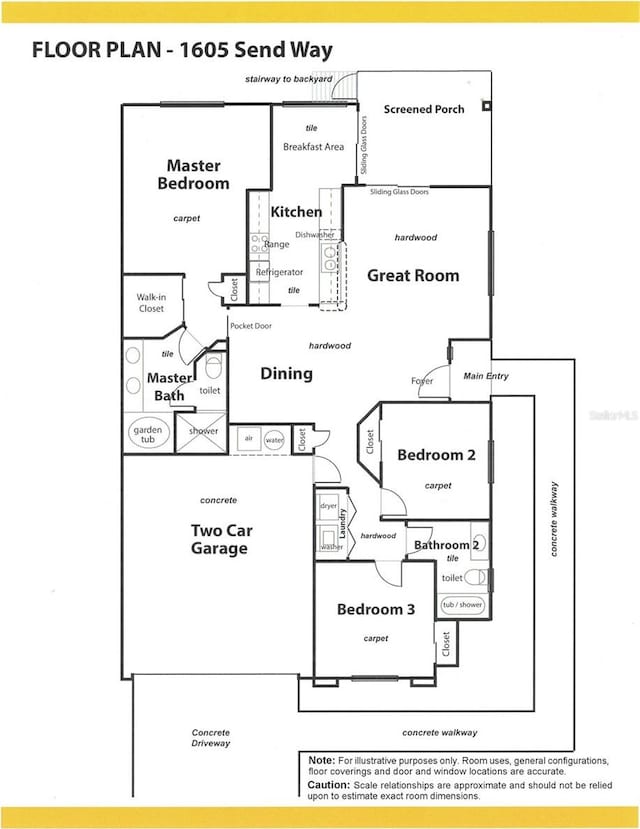 1605 Send Way, Lutz, FL 33549 - view of property floor plan