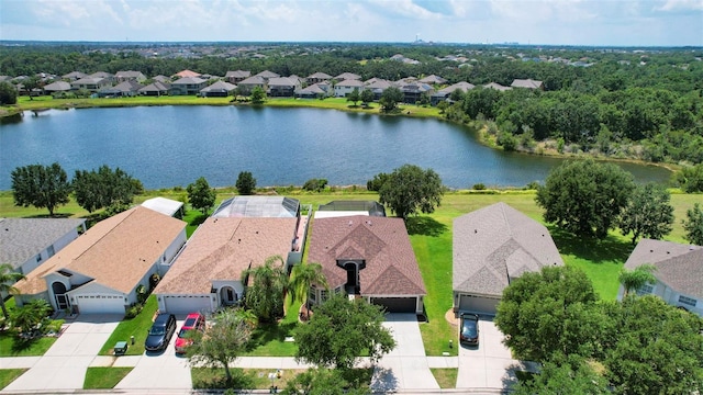13910 Chalk Hill Pl, Riverview, FL 33579 - aerial view of residential area featuring a large body of water