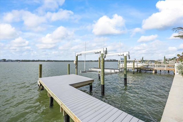 820 Bay Point Dr, Madeira Beach, FL 33708 - dock with boat lift and a water view