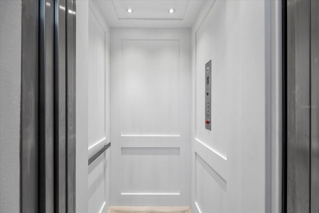 820 Bay Point Dr, Madeira Beach, FL 33708 - elevator featuring recessed lighting