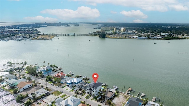 820 Bay Point Dr, Madeira Beach, FL 33708 - aerial view of residential area with a large body of water