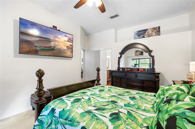 6621 Appaloosa Dr, Tampa, FL 33625 - bedroom with lofted ceiling, light carpet, and ceiling fan