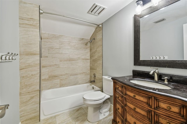 3308 Landing Pl, Palm Harbor, FL 34684 - full bathroom featuring toilet, shower / tub combination, and vanity