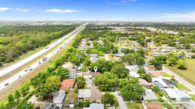 7276 21st St N, Saint Petersburg, FL 33702 - aerial perspective of suburban area with a main thoroughfare