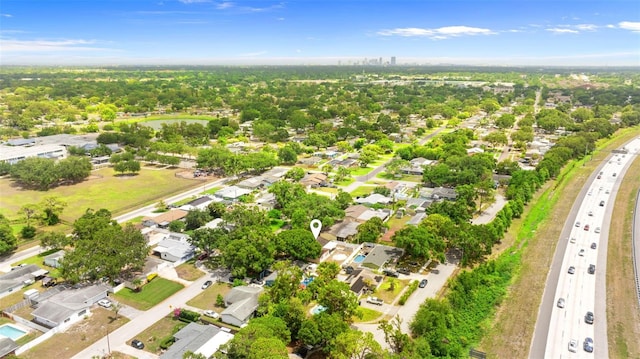 7276 21st St N, Saint Petersburg, FL 33702 - aerial view of property's location with nearby suburban area and a major roadway
