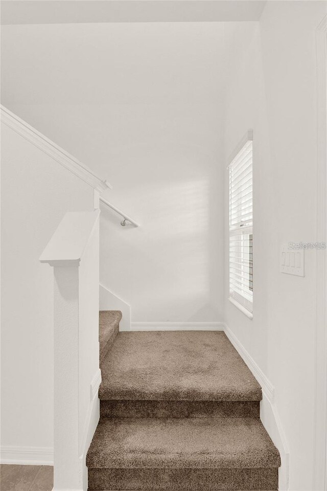 271 Inman Blvd, Winter Haven, FL 33881 - stairway featuring carpet and baseboards