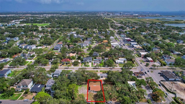 4714 W Vasconia St, Tampa, FL 33629 - aerial view of property's location with property parcel outlined and nearby suburban area