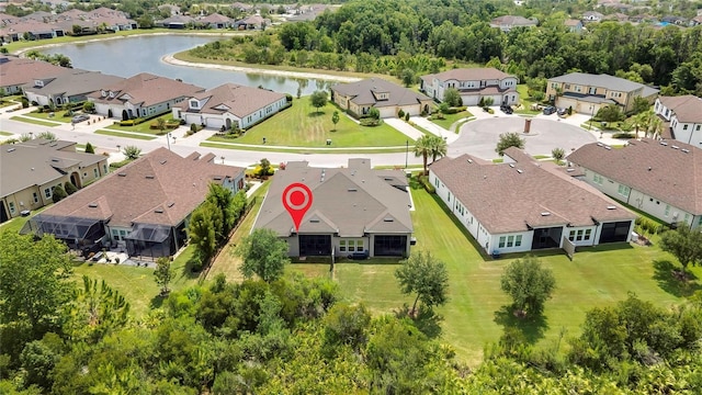 4155 Barletta Ct, Wesley Chapel, FL 33543 - aerial perspective of suburban area featuring a large body of water