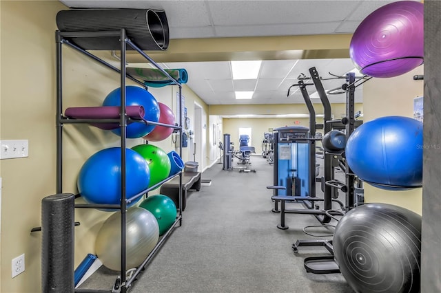 4900 Brittany Dr S Unit 611, Saint Petersburg, FL 33715 - exercise room with a drop ceiling