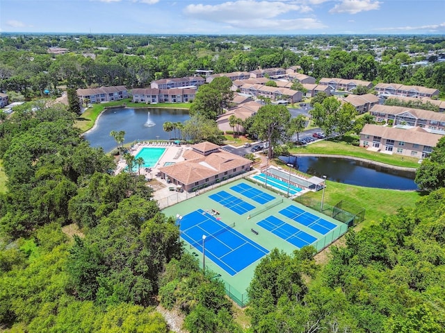 6630 Spring Flower Dr Unit 14, New Port Richey, FL 34653 - bird's eye view of a pool and a large body of water
