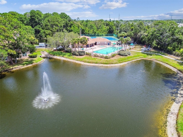 6630 Spring Flower Dr Unit 14, New Port Richey, FL 34653 - aerial view of a pool area and a large body of water