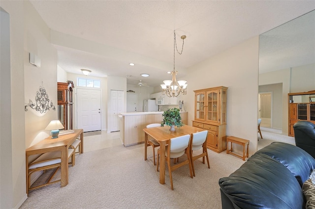 1012 Radison Lake Ct Unit 59, Sun City Center, FL 33573 - dining space with a chandelier, baseboards, and recessed lighting