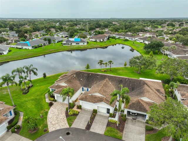 1012 Radison Lake Ct Unit 59, Sun City Center, FL 33573 - aerial view of residential area with a nearby body of water