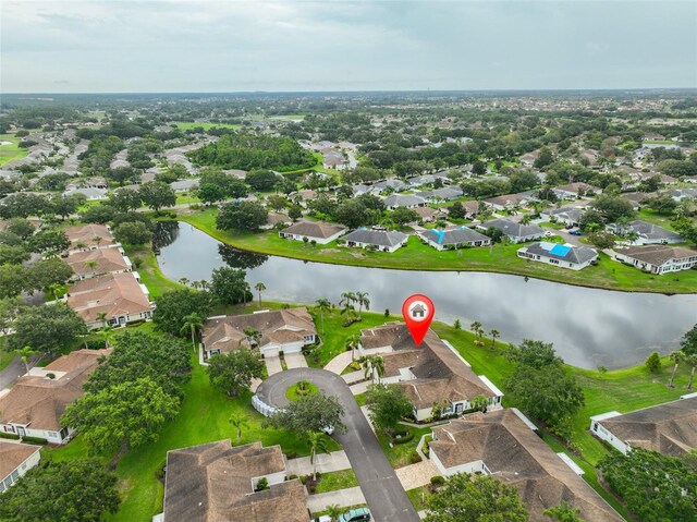 1012 Radison Lake Ct Unit 59, Sun City Center, FL 33573 - aerial view of property's location with nearby suburban area and a large body of water