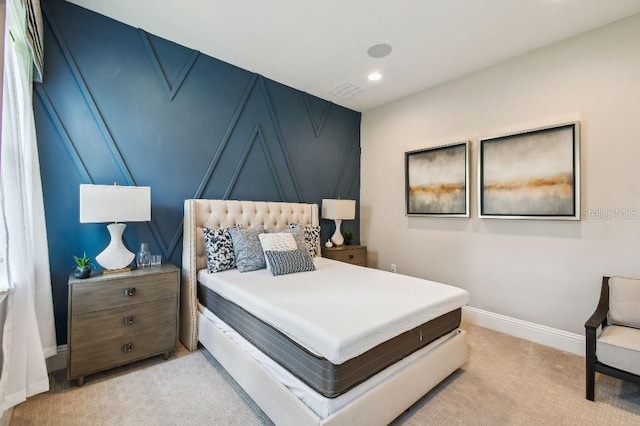 9080 Morgana Ct, Winter Garden, FL 34787 - bedroom featuring light colored carpet, baseboards, and recessed lighting