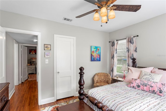 4012 N Munro St, Tampa, FL 33603 - bedroom with wood finished floors and a ceiling fan