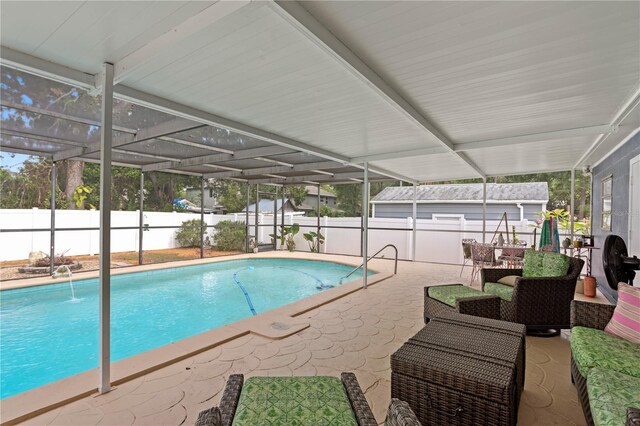 4012 N Munro St, Tampa, FL 33603 - view of swimming pool featuring a fenced backyard and a patio area