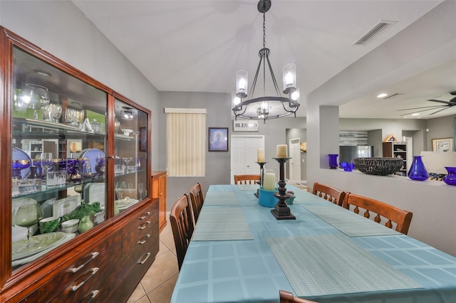 11806 Holly Crest Ln, Riverview, FL 33569 - dining room featuring a chandelier and a ceiling fan