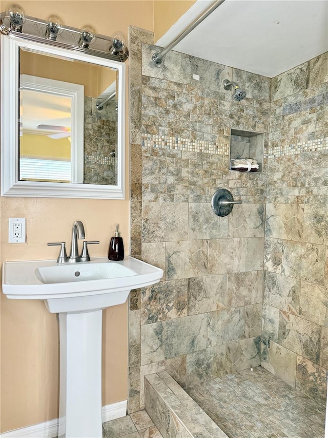 2523 Krueger Ln, Tampa, FL 33618 - full bath with tiled shower and a sink
