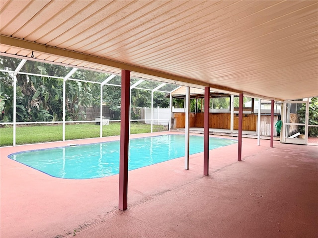 2523 Krueger Ln, Tampa, FL 33618 - view of pool with a patio area and glass enclosure