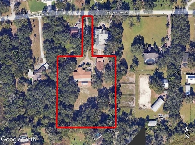 309 Hidden Lake Dr, Brandon, FL 33511 - map / location featuring property boundaries highlighted
