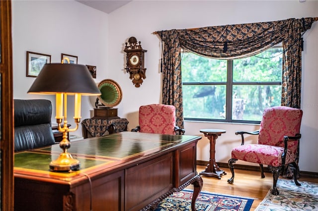 309 Hidden Lake Dr, Brandon, FL 33511 - home office featuring light wood-style floors and baseboards