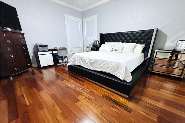1842 Ridgelake Ct, Wesley Chapel, FL 33543 - bedroom with ornamental molding and wood finished floors