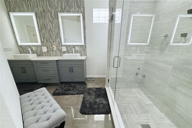 1842 Ridgelake Ct, Wesley Chapel, FL 33543 - full bath with a shower stall and double vanity