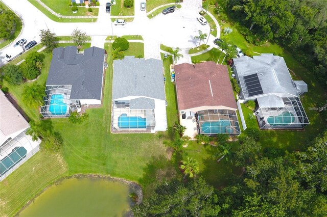 1842 Ridgelake Ct, Wesley Chapel, FL 33543 - drone / aerial view of a pool area