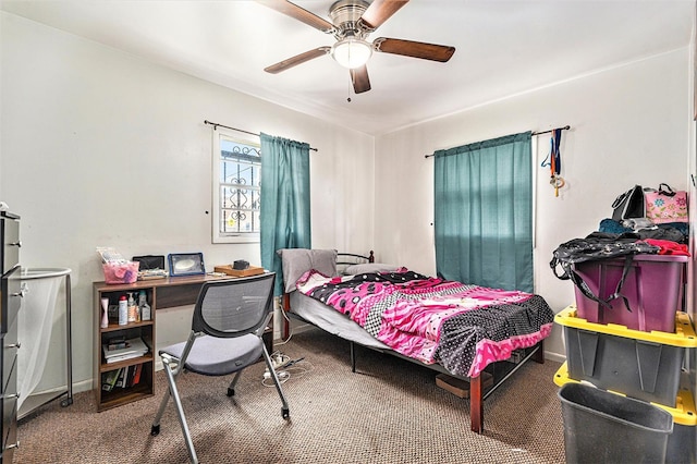 3201 E Mcberry St, Tampa, FL 33610 - carpeted bedroom featuring a ceiling fan
