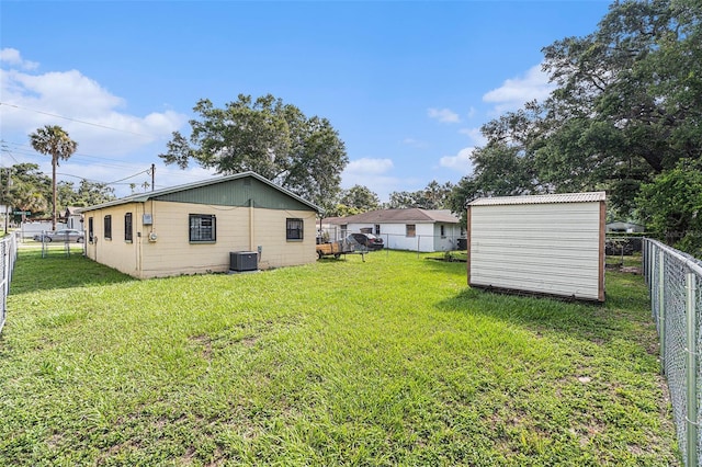 3201 E Mcberry St, Tampa, FL 33610 - back of property with a fenced backyard and a storage unit