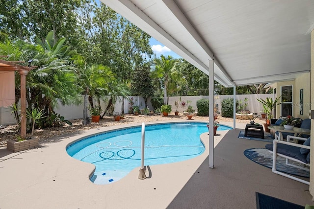 810 Erik Lake Rd, Brandon, FL 33510 - view of swimming pool featuring a fenced backyard and a patio area