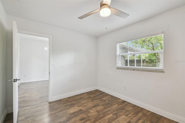 1311 W Perdiz St, Tampa, FL 33612 - empty room with wood finished floors and ceiling fan