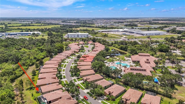137 Silver Falls Dr, Apollo Beach, FL 33572 - bird's eye view of a pool
