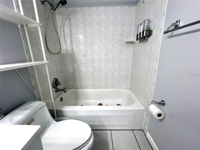 4215 E Bay Dr Unit 1707C, Clearwater, FL 33764 - full bathroom with toilet, tile patterned flooring, shower / bath combination, vanity, and baseboards