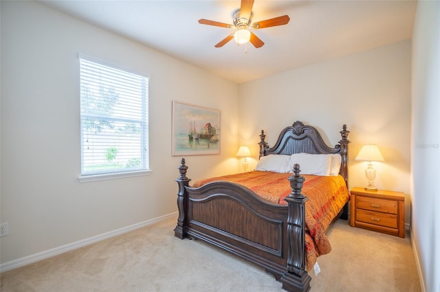 11038 Spring Point Cir, Riverview, FL 33579 - bedroom featuring light carpet and ceiling fan