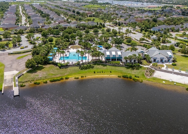 11038 Spring Point Cir, Riverview, FL 33579 - aerial view of residential area with a large body of water