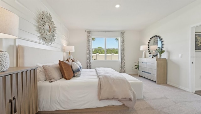7747 Wheat Stone Dr, Zephyrhills, FL 33540 - bedroom with baseboards, recessed lighting, and carpet