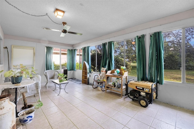 7708 Fairlawn Dr, Hudson, FL 34667 - sunroom / solarium with a textured ceiling, tile patterned flooring, and plenty of natural light