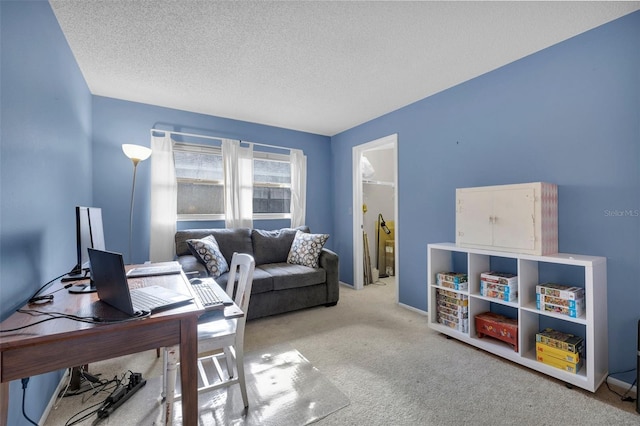 7708 Fairlawn Dr, Hudson, FL 34667 - office with light colored carpet and a textured ceiling