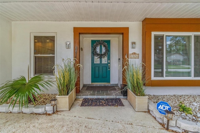 2824 Paddock Dr, Palm Harbor, FL 34684 - property entrance with stucco siding