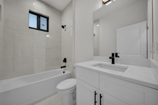14009 Wenzel Ave, Port Charlotte, FL 33981 - full bath featuring vanity, shower / bath combination, and toilet