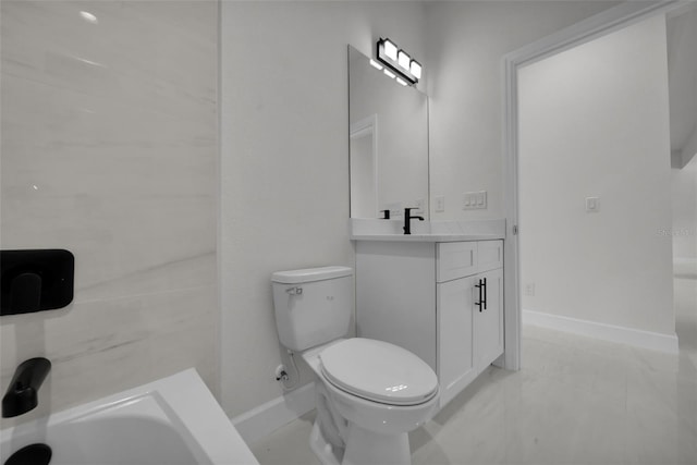 14009 Wenzel Ave, Port Charlotte, FL 33981 - bathroom featuring vanity, toilet, and baseboards