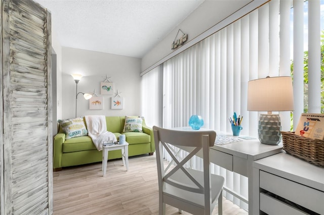 2060 Marilyn St Unit 114, Clearwater, FL 33765 - living room with light wood-type flooring and a textured ceiling