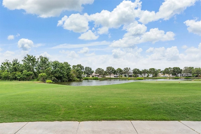 10232 Buncombe Way, San Antonio, FL 33576 - view of home's community featuring a water view, view of golf course, and a yard