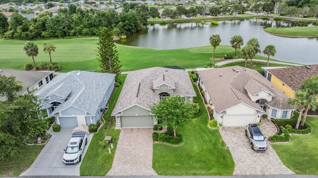 10232 Buncombe Way, San Antonio, FL 33576 - aerial perspective of suburban area featuring a nearby body of water and a golf club