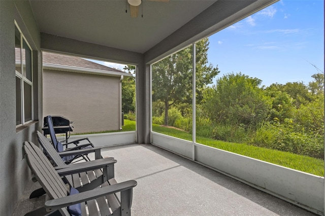5742 Stockport St, Riverview, FL 33578 - sunroom / solarium with a ceiling fan