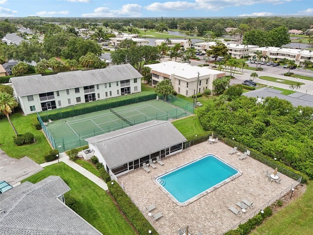 7304 W Country Club Dr N Unit 113, Sarasota, FL 34243 - aerial view of a pool