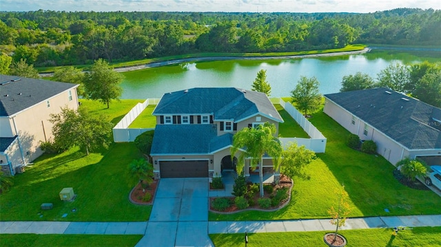 5624 Fisher Glen Loop, Wesley Chapel, FL 33545 - view from above of property with a nearby body of water and a forest